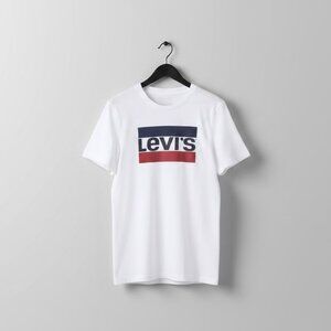 Premium LEVY Designer White Cotton Tee Luxury Graphic Men's  T-Shirt